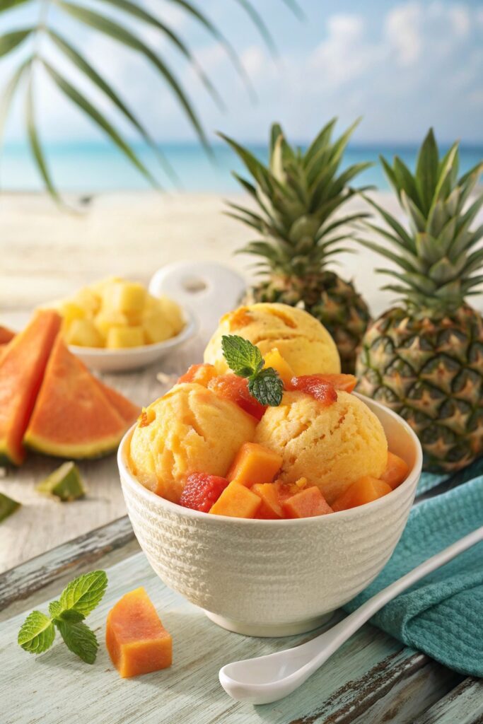 tropical fruit sorbet delight