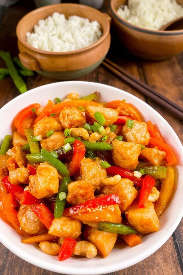 cashew chicken stir fry delight