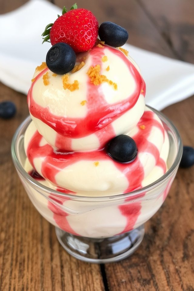 cheesecake inspired frozen custard