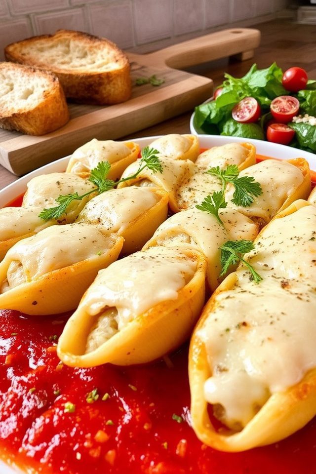 cheesy stuffed pasta shells
