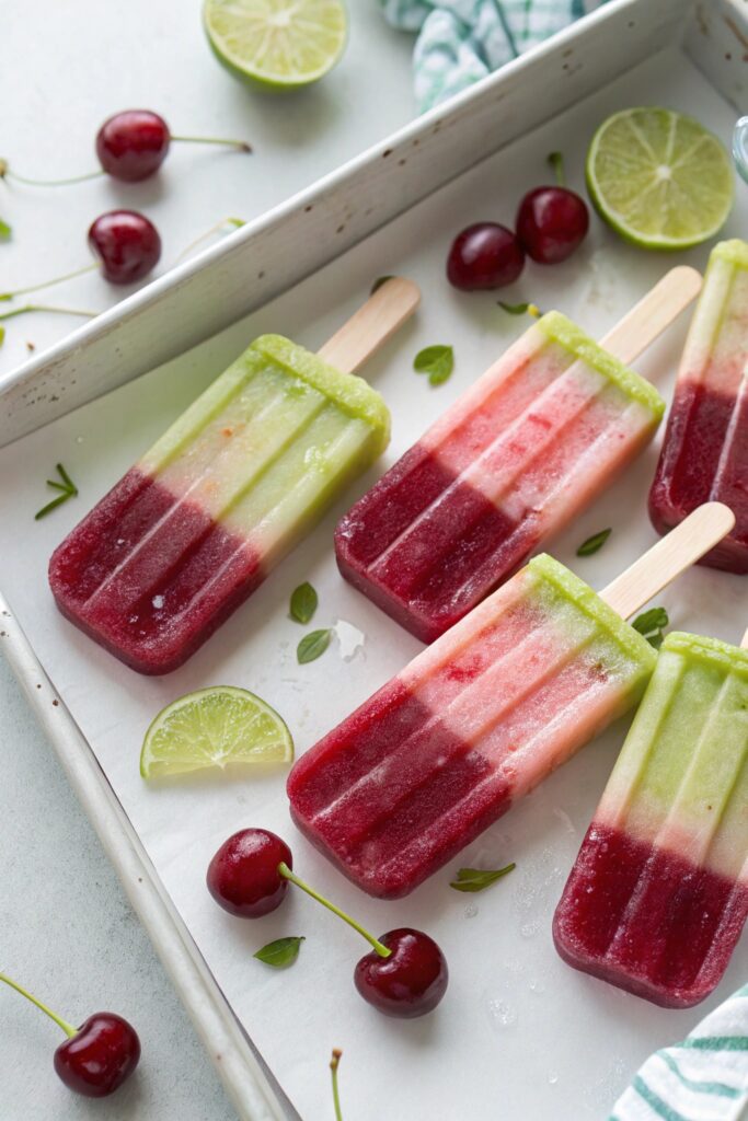 cherry limeade popsicles recipe