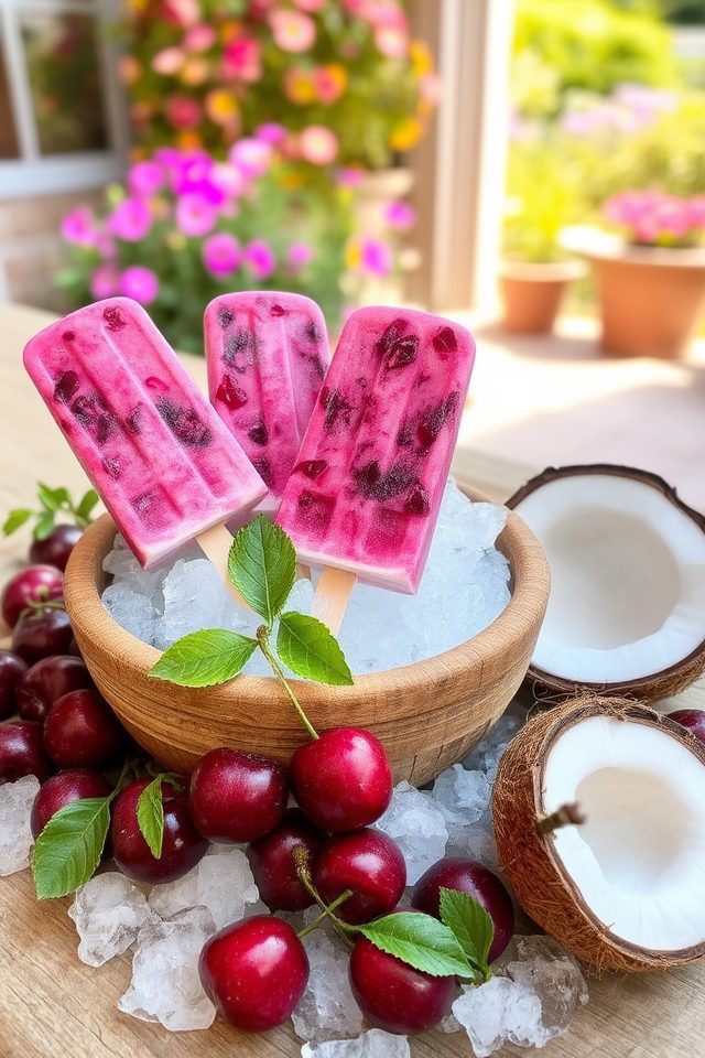 cherry coconut popsicle recipe