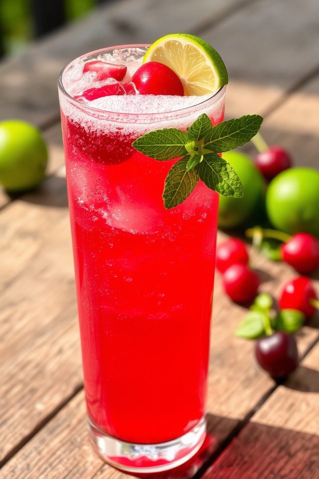 cherry lime fizz delight