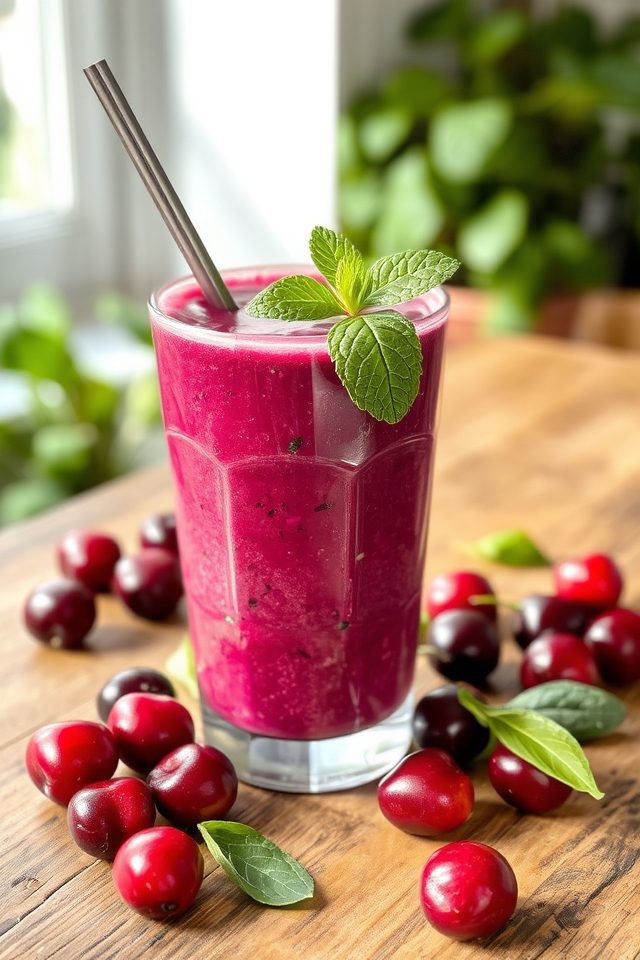 cherry spinach smoothie recipe