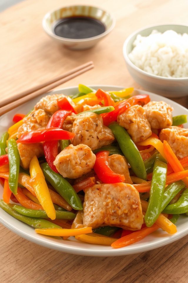 chicken and vegetable stir fry