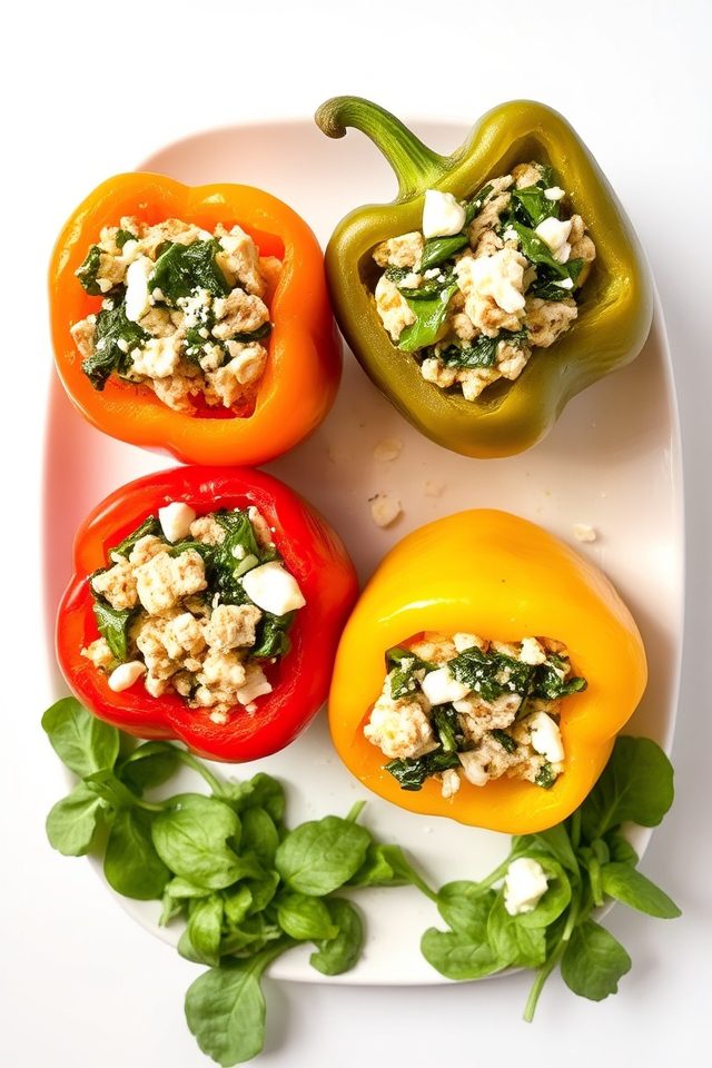 chicken stuffed bell peppers