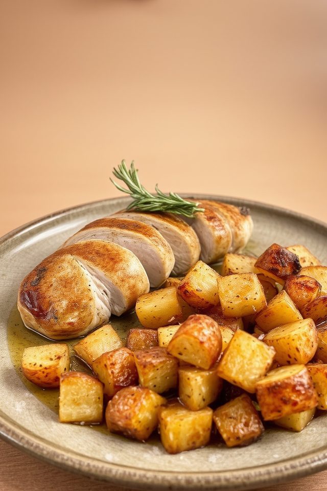 chicken with roasted potatoes
