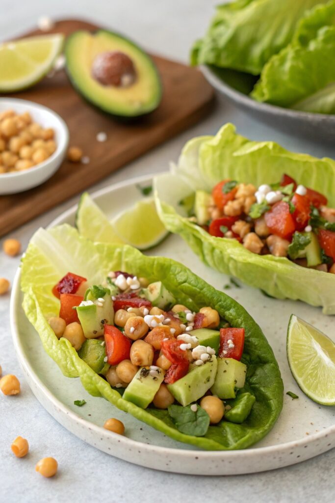 chickpea salad lettuce wraps