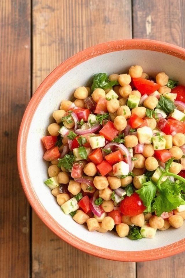 chickpea salad with vegetables