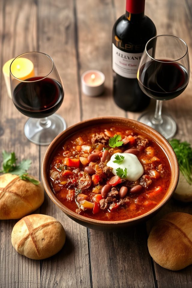 chili and red wine pairing