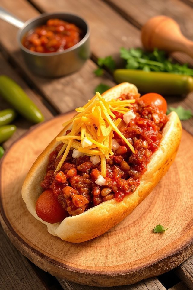 chili cheese hot dog delight