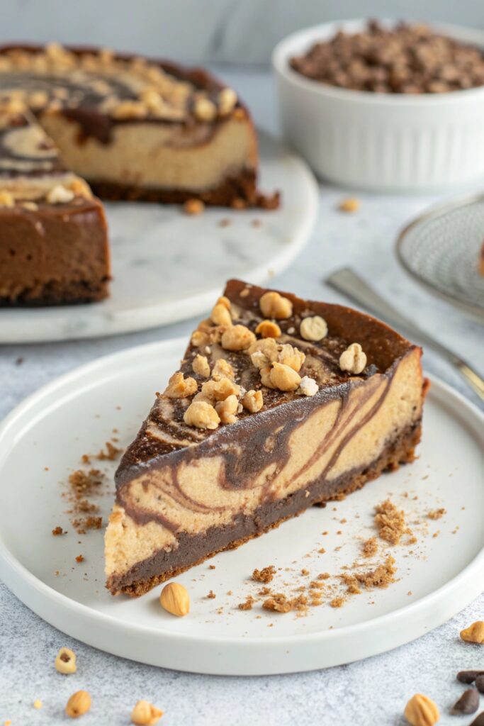 decadent chocolate peanut butter cheesecake