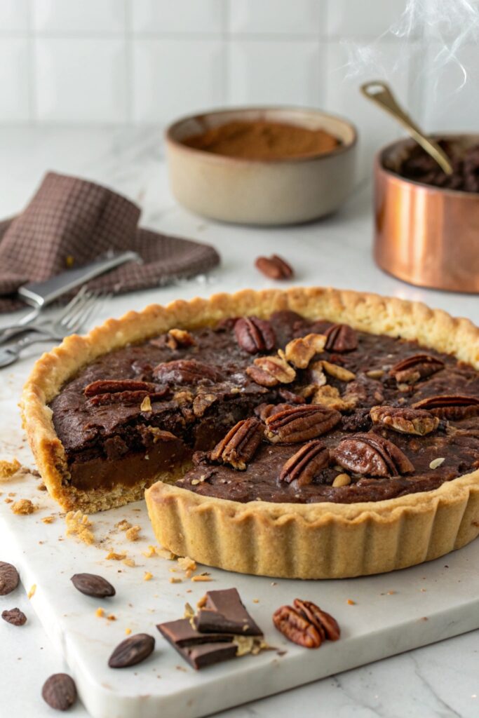 decadent chocolate pecan pie