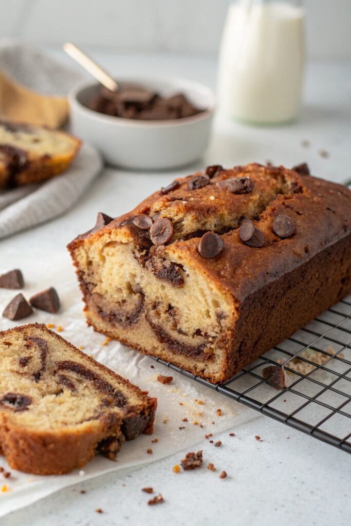 chocolate infused banana bread