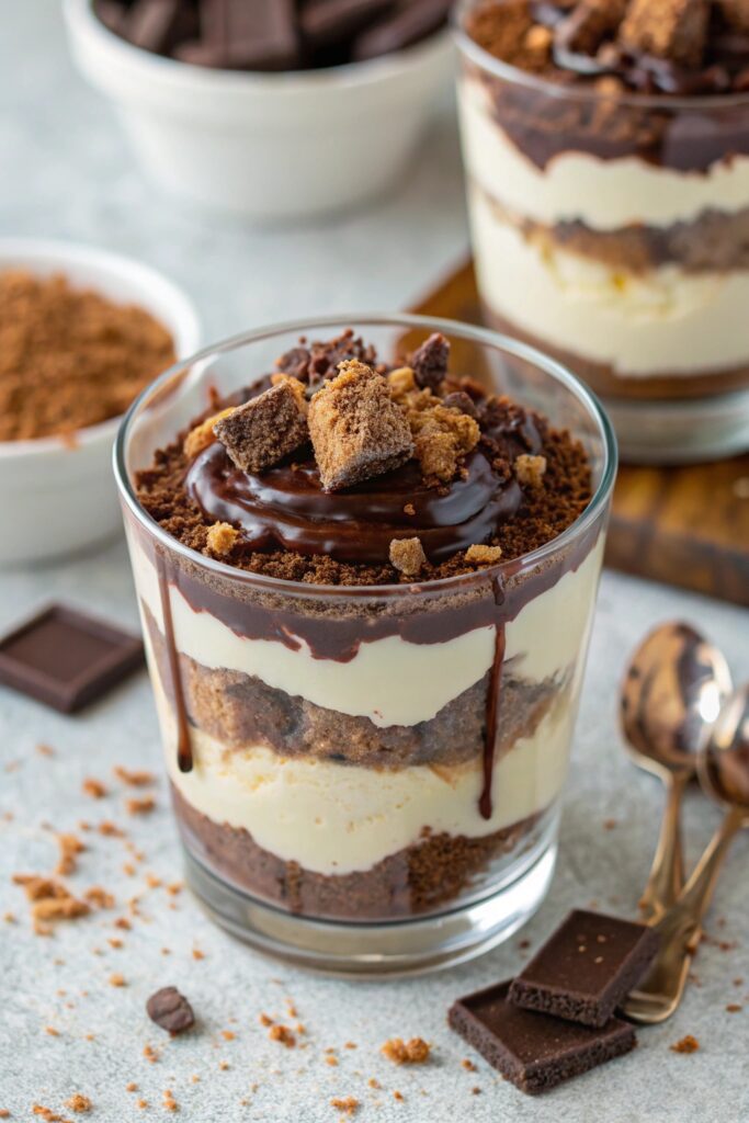 chocolate cheesecake dessert parfait