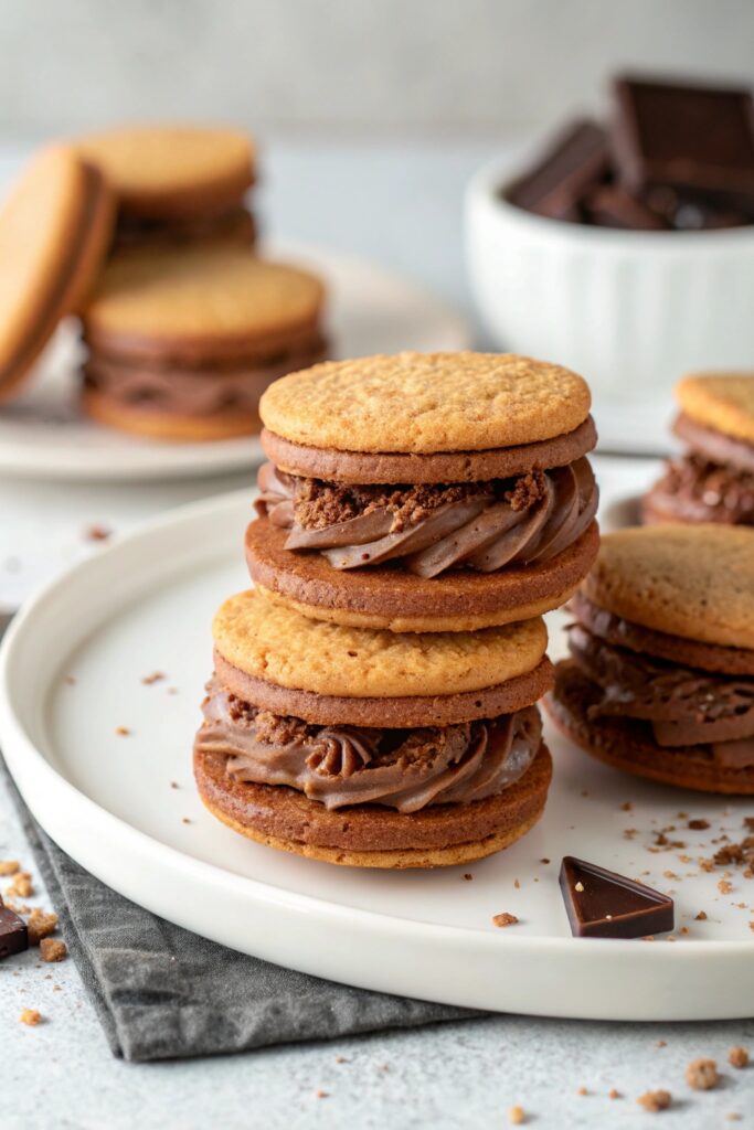 chocolate wafer cookie sandwiches