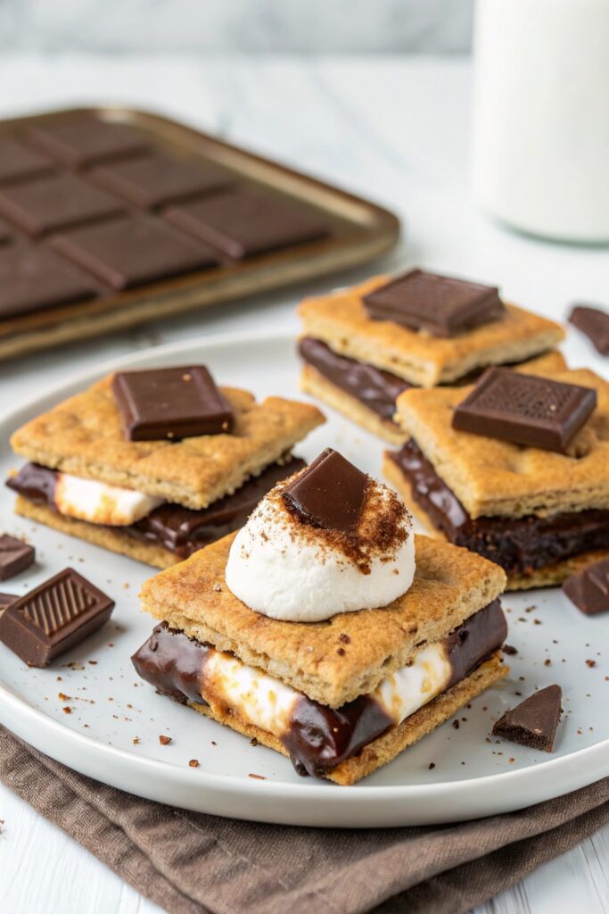 layered chocolate marshmallow bars