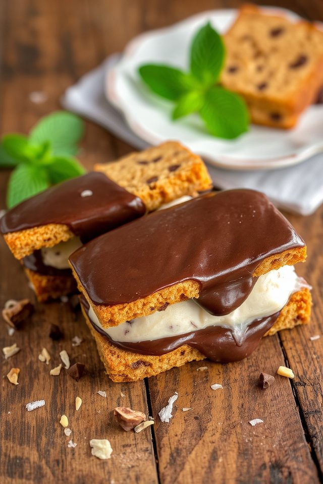 chocolate banana ice cream sandwiches