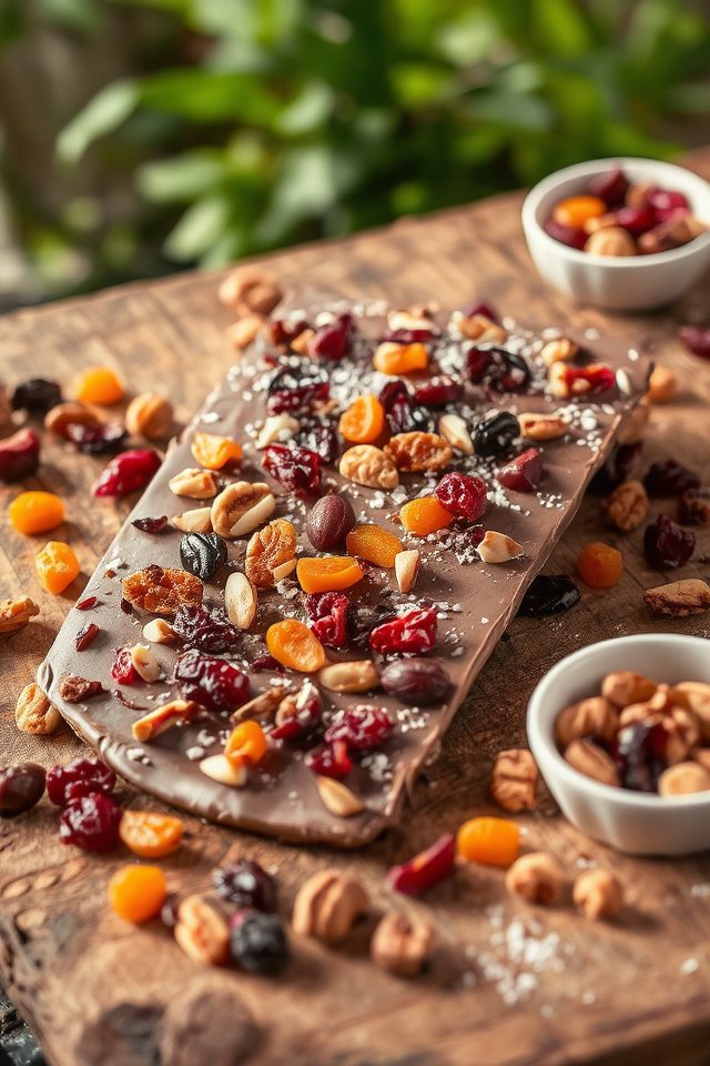 chocolate bark with nuts