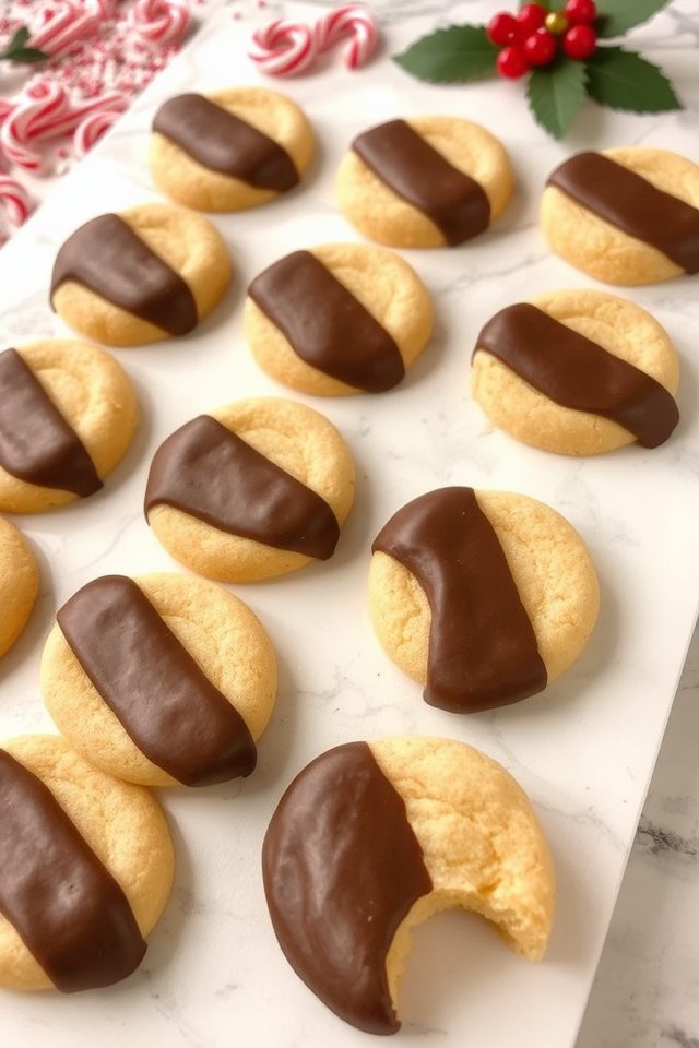 chocolate covered crunchy cookies