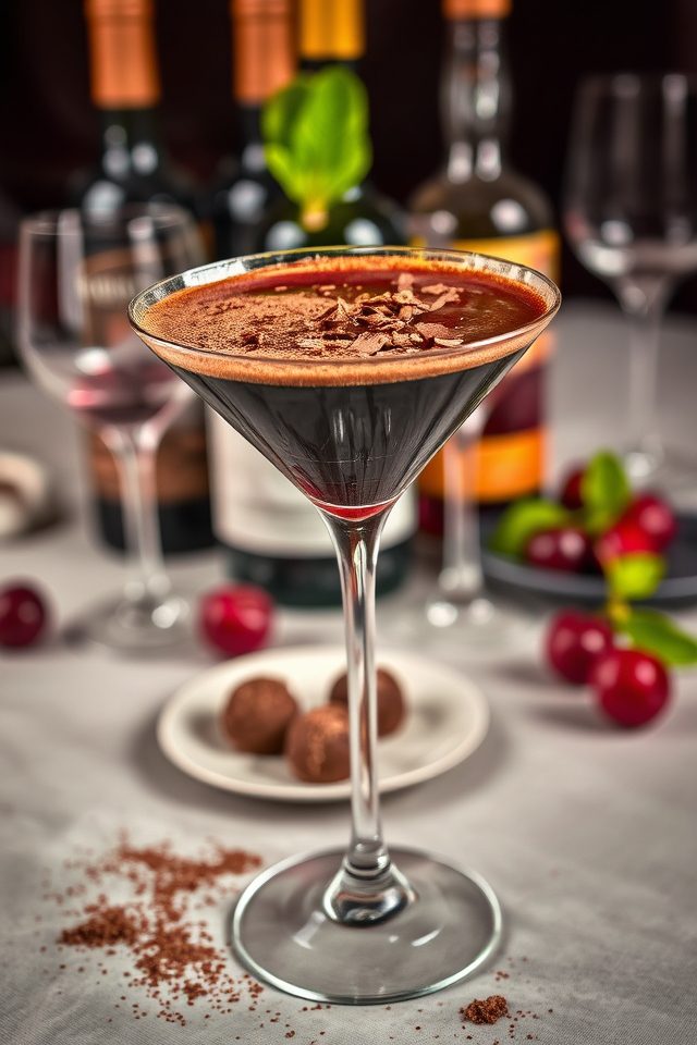chocolate infused red wine cocktail