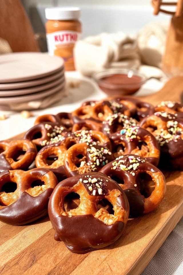 chocolate peanut butter pretzels