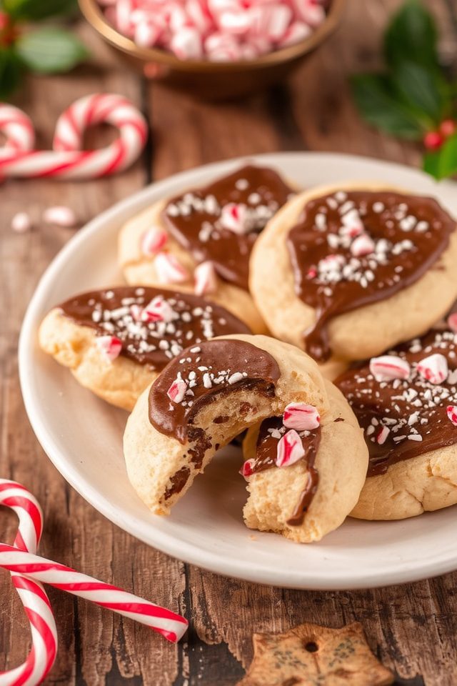 chocolate peppermint holiday cookies