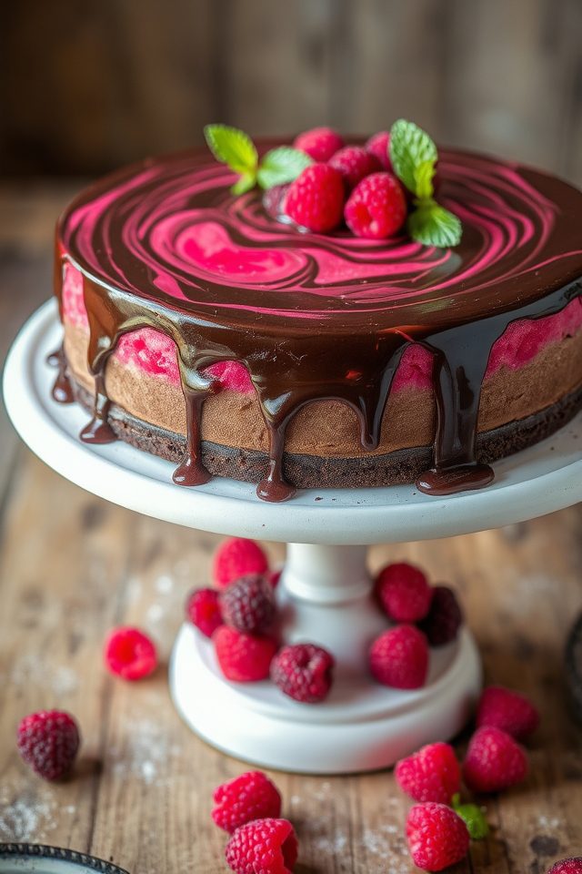 chocolate raspberry cheesecake delight