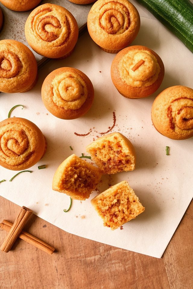 cinnamon swirl zucchini muffins