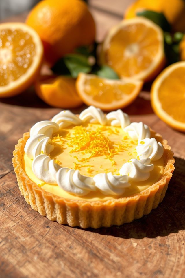 citrus cream dessert tart