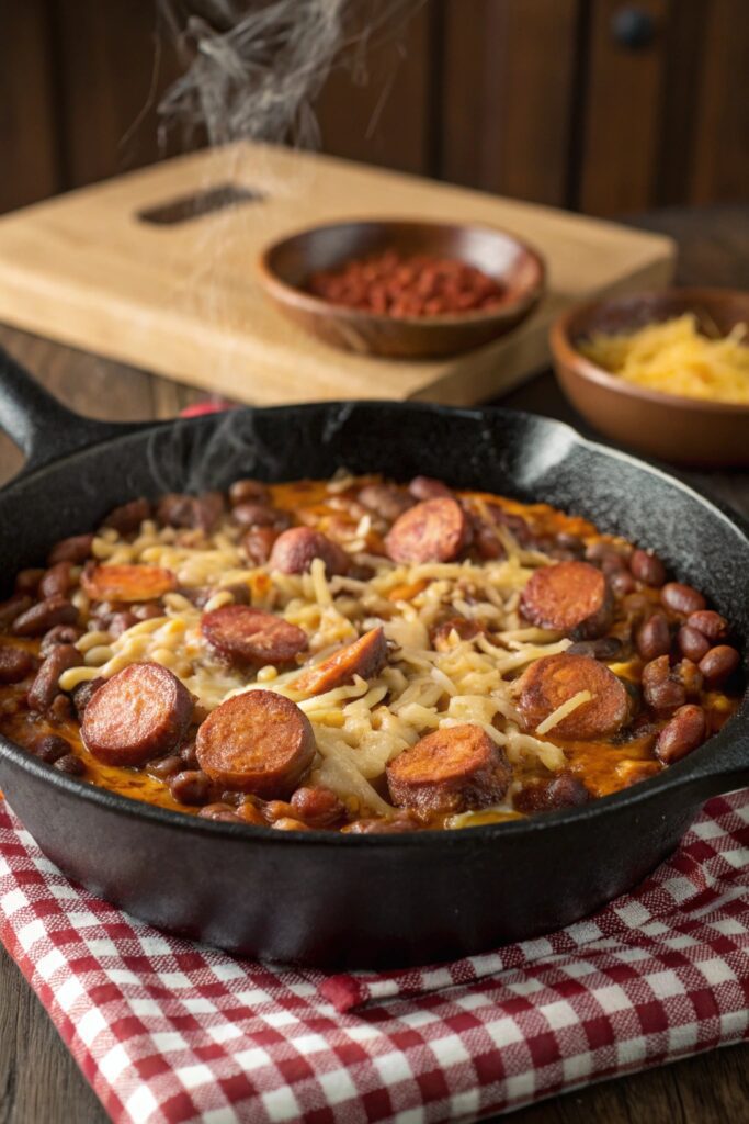 beans and franks skillet delight