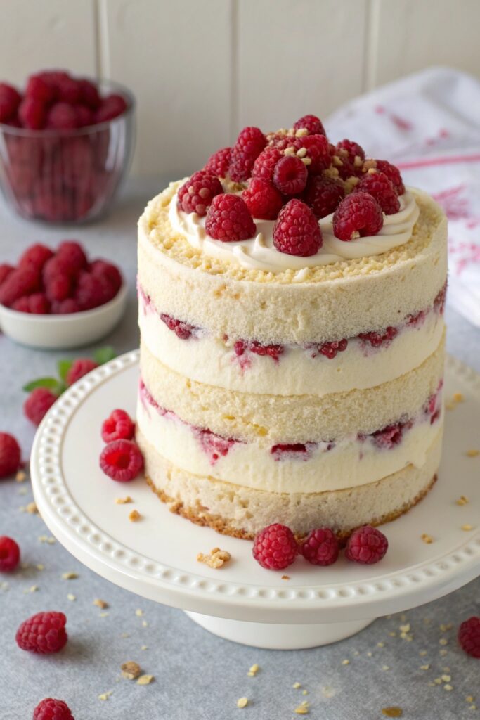 raspberry layer cake delight