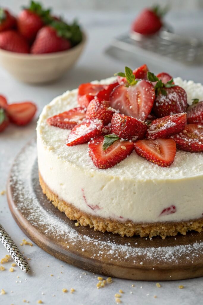 sweet strawberry cheesecake delight