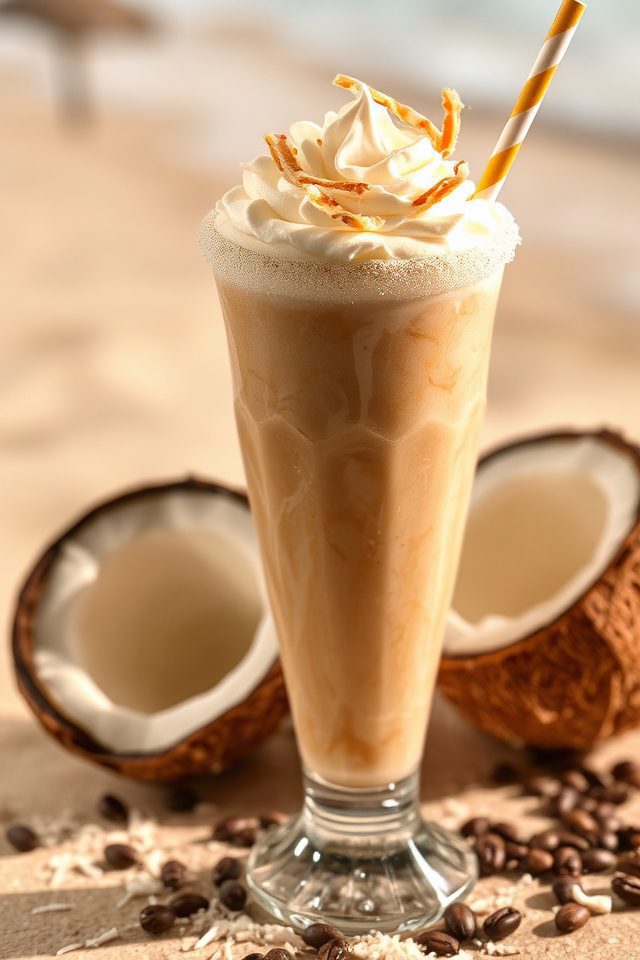 coconut coffee ice cream shake