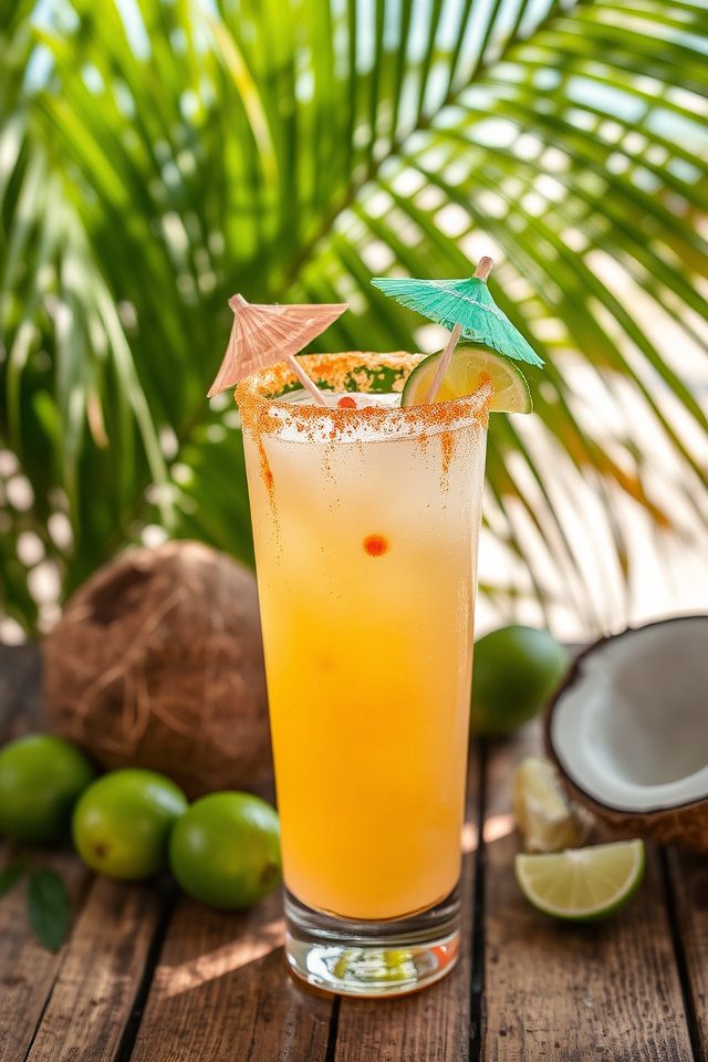 coconut infused beer cocktail