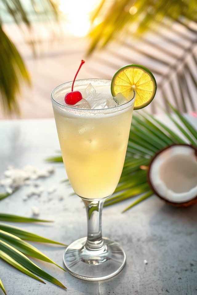 coconut rum citrus cocktail