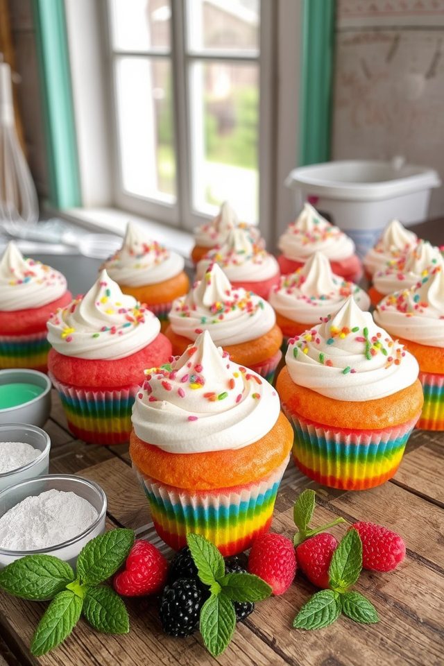 colorful jell o cupcake treats