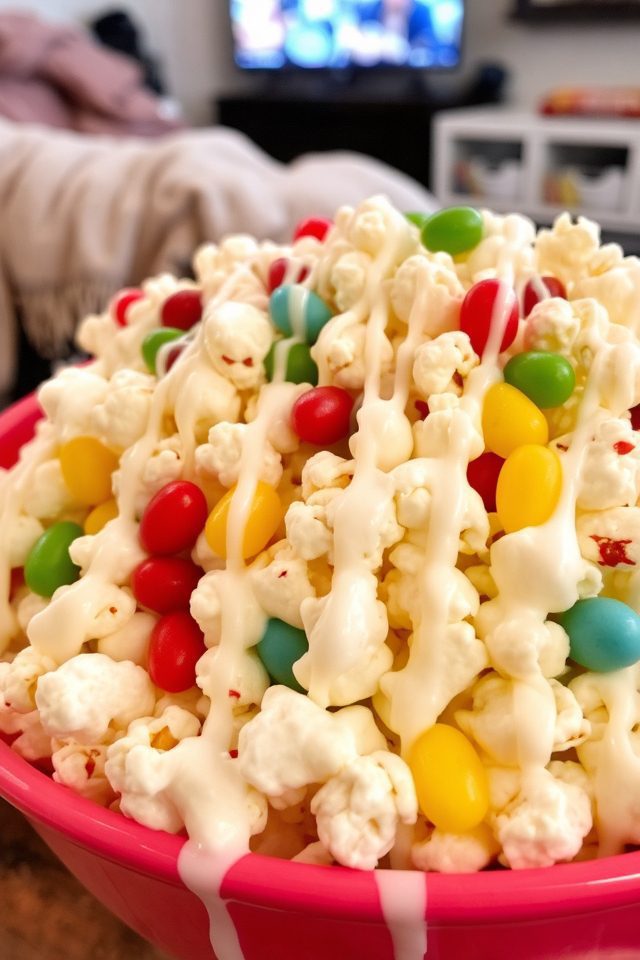 colorful popcorn jelly beans