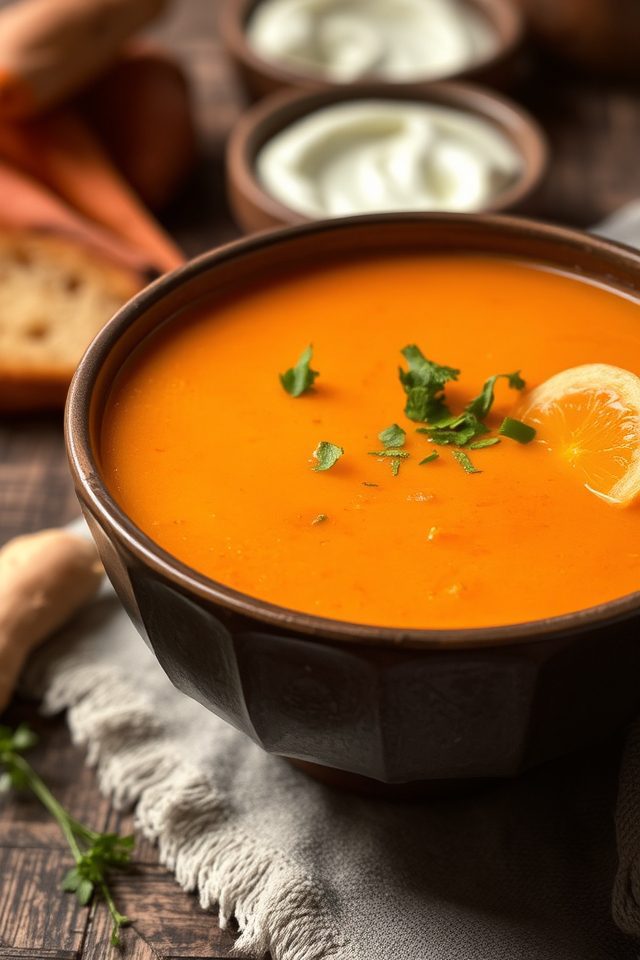 comforting carrot ginger soup