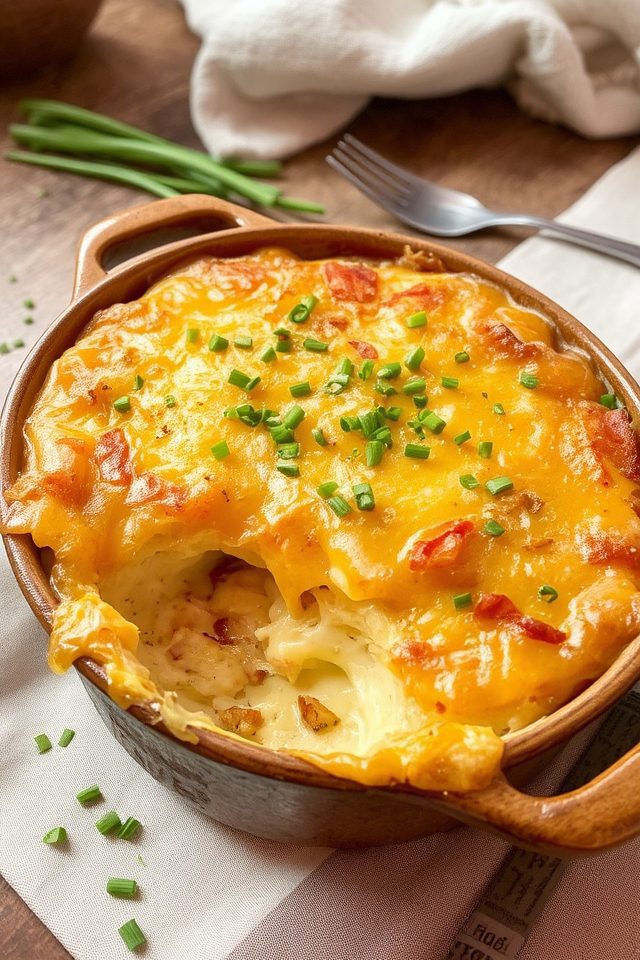 comforting cheesy potato casserole