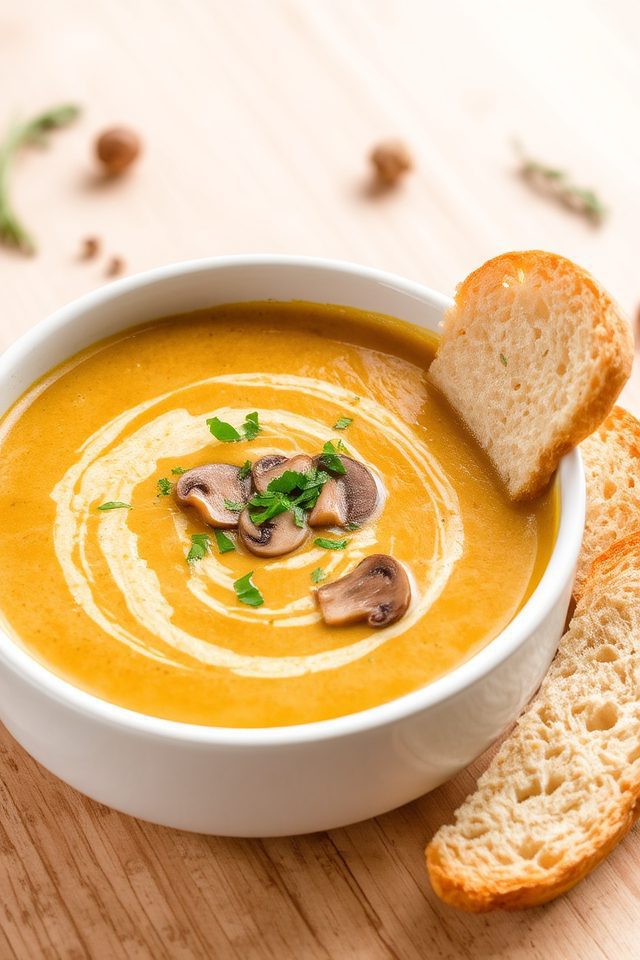 comforting chicken mushroom soup