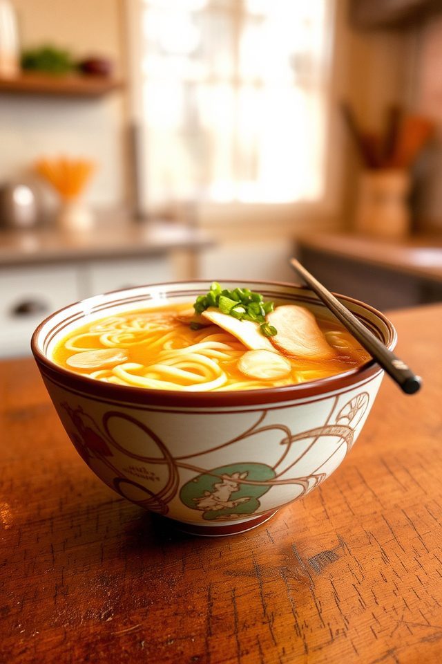 comforting ramen egg soup