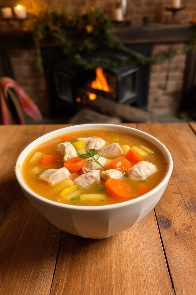 cozy chicken soup night