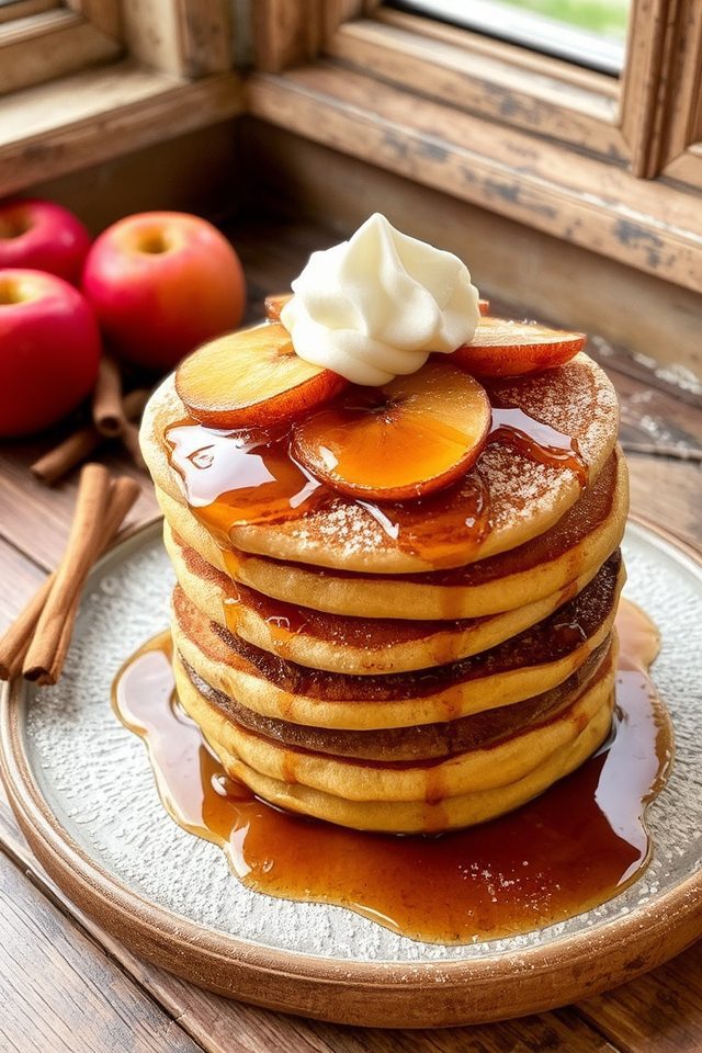 cozy fall apple pancakes