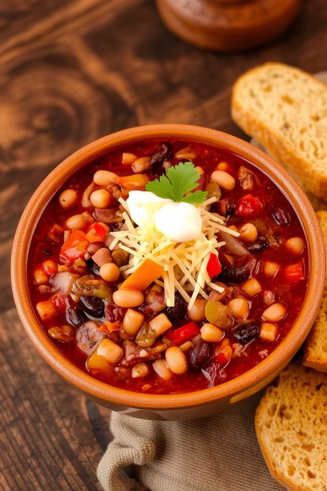 cozy night bean chili