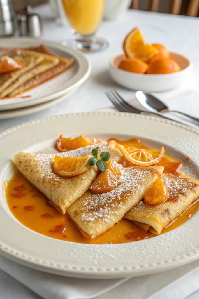 flamb ed orange pancake dessert