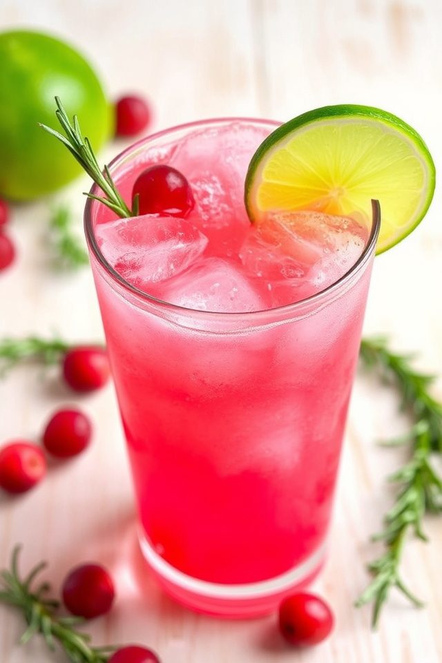 cranberry lime refreshing drink