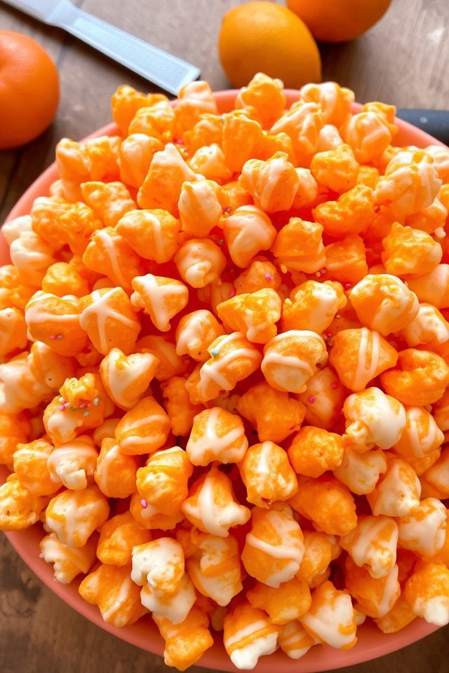 creamsicle flavored popcorn treat