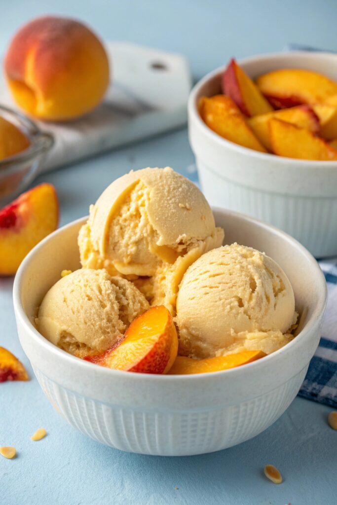 peach bourbon ice cream delight