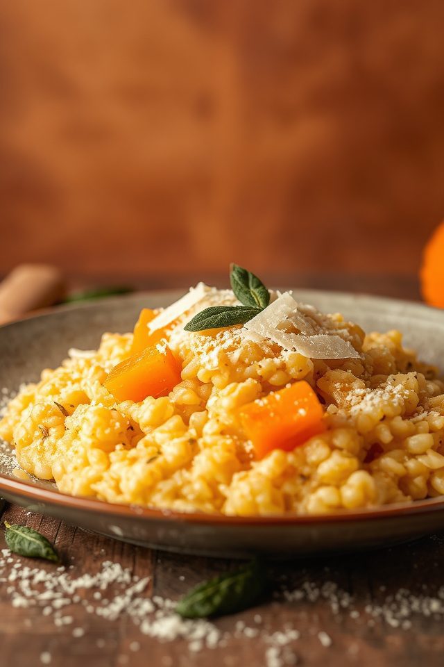 creamy butternut squash risotto